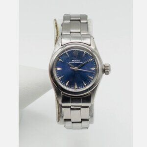 ROLEX OYSTER PERPETUAL BLUE Ladies Watch SERVICED